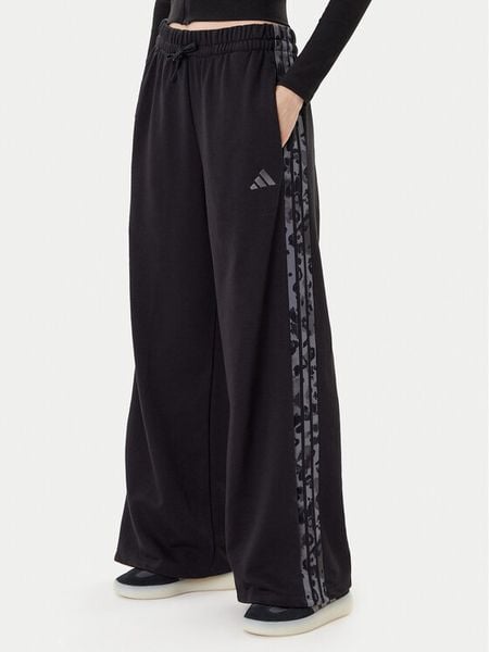 Adidas Spodnie dresowe Animal Print 3-Stripes JM1840 Czarny Loose Fit. Czarne spodnie dresowe damskie Adidas, m, bez wzorów, z dresówki. Za 219.99 zł.