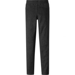 Jegginsy bonprix czarny "stone". Czarne jeansy dziewczęce bonprix, z bawełny. Za 32.99 zł.