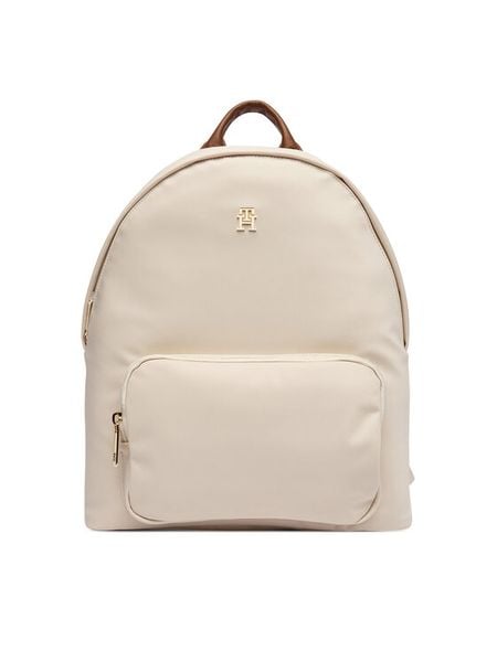 Tommy Hilfiger Plecak Popette Dome Backpack AW0AW17939 Écru. Białe plecaki Tommy Hilfiger, bez wzorów, ze skóry. Za 319.99 zł.