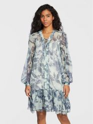 Guess Sukienka codzienna W3RK01 WDW52 Niebieski Regular Fit. Niebieskie sukienki damskie Guess, z aplikacjami, z syntetyku, bez ramiączek. Za 619.99 zł.