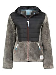 Geographical Norway Kurtka polarowa "Typologie" w kolorze czarno-szarym rozmiar: XL. Szare kurtki damskie Geographical Norway, xl, bez wzorów, z polaru, bez kaptura. Za 160.96 zł.