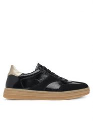 Remonte Sneakersy D2C01-03 Czarny. Czarne obuwie sportowe damskie Remonte, ze skóry, bez zapięcia. Za 379.99 zł.