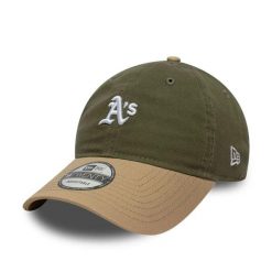Czapka baseballowa Oakland Athletics New Era 9Twenty Mini Washed Contrast. Brązowe czapki z daszkiem damskie New Era, bez wzorów. Za 213.00 zł.