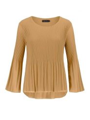 Sublevel Bluzka w kolorze beżowym rozmiar: L. Brązowe bluzki damskie Sublevel, l, bez wzorów, bez kołnierzyka, bez ramiączek. Za 47.71 zł.
