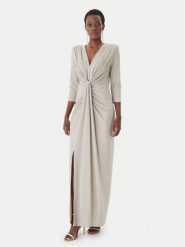 Joseph Ribkoff Sukienka wieczorowa 261743 Beżowy Slim Fit. Brązowe sukienki damskie Joseph Ribkoff, bez wzorów, z syntetyku, wizytowe, bez ramiączek. Za 1,479.00 zł.