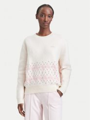 Guess Sweter V6BR16 Z2278 Kremowy Regular Fit. Białe swetry klasyczne damskie Guess, xl, z syntetyku, bez kołnierzyka. Za 434.99 zł.