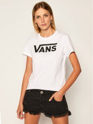 Vans T-Shirt Wm Flying V Crew Tee VN0A3UP4 Biały Regular Fit. Białe t-shirty damskie Vans, s, bez wzorów, z bawełny, bez kołnierzyka. Za 69.99 zł.
