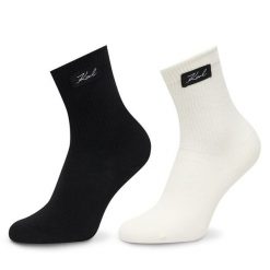 Skarpety długie KARL LAGERFELD. Czarne skarpetki damskie KARL LAGERFELD, bez wzorów. Za 169.99 zł.