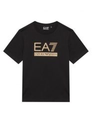 EA7 Emporio Armani T-Shirt 7B000350 AF10375 MC004 Czarny Regular Fit. Czarne t-shirty i koszulki chłopięce EA7 Emporio Armani, bez wzorów, z bawełny, bez kołnierzyka, bez ramiączek. Za 189.99 zł.