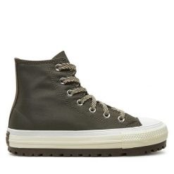 Trampki Converse. Brązowe trampki damskie Converse, bez wzorów, bez zapięcia. Za 289.99 zł.