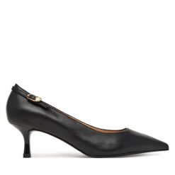 Szpilki LOVE MOSCHINO. Czarne szpilki damskie Love Moschino, bez wzorów, bez obcasa, na szpilce, bez zapięcia. Za 949.99 zł.