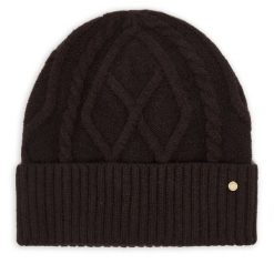 Czapka Armani Exchange. Brązowe czapki damskie Armani Exchange, na zimę, bez wzorów. Za 264.99 zł.