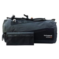 Wodoodporna torba podróżna - Rackham 80L - IP66. Czarne torby podróżne ZULUPACK, bez wzorów. Za 925.00 zł.