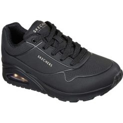 Adidasy Skechers Stand On Air, Kobiety. Czarne obuwie sportowe damskie Skechers, na wiosnę, z materiału, bez zapięcia. Za 366.00 zł.