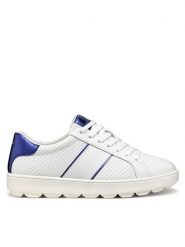 Geox Sneakersy D Spherica Ecub-1 D55WEA 09BBN C0006 Biały. Białe obuwie sportowe damskie Geox, ze skóry, bez zapięcia. Za 399.99 zł.