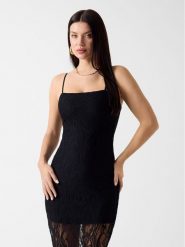Guess Sukienka codzienna 182758 Czarny Classic Fit. Czarne sukienki damskie Guess, z aplikacjami, bez ramiączek. Za 614.99 zł.