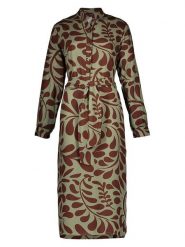 Miss goodlife Sukienka "Ornaments" w kolorze oliwkowo-ciemnobrązowym rozmiar: L. Brązowe sukienki damskie miss goodlife, bez wzorów, z tkaniny, bez ramiączek. Za 196.24 zł.