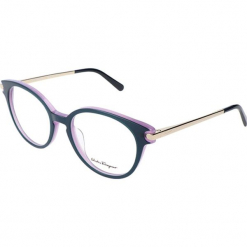 Oprawki "SF2764" w kolorze niebiesko-fioletowym. Niebieskie okulary przeciwsłoneczne damskie Carrera, Ferragamo. W wyprzedaży za 249.95 zł.