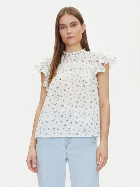 Vero Moda Bluzka Trine 10301205 Biały Standard Fit. Białe bluzki damskie Vero Moda, m, bez wzorów, z bawełny, bez kołnierzyka, bez ramiączek. Za 119.99 zł.