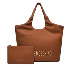Torebka LOVE MOSCHINO. Brązowe shopper bag Love Moschino, bez wzorów, bez dodatków. Za 879.99 zł.