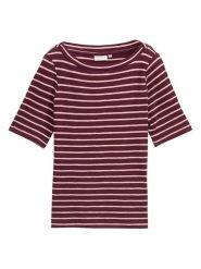 Tom Tailor Koszulka w kolorze czerwono-jasnoróżowym rozmiar: M. Czerwone bluzki damskie Tom Tailor, m, bez wzorów, z bawełny, bez kołnierzyka, bez ramiączek. Za 34.95 zł.