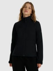 Kurtka softshell wiatroodporna membrana 5000 damska 4F 4FWAW25TSOFF394. Czarne kurtki damskie 4F, na zimę, m, bez wzorów, z elastanu, bez kaptura. Za 279.99 zł.