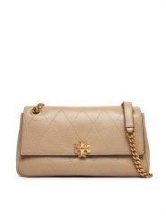 Tory Burch Torebka Charlie Quilted Small Shoulder Bag 185829 Kremowy. Białe torebki klasyczne damskie Tory Burch, ze skóry, bez dodatków. Za 2,384.00 zł.