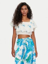 Vero Moda Bluzka Ibiza 10324193 Écru Regular Fit. Bluzki damskie Vero Moda, l, bez wzorów, z bawełny, bez kołnierzyka, bez ramiączek. Za 129.99 zł.