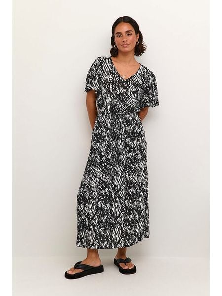 Kaffe Sukienka w kolorze czarno-białym rozmiar: 40. Czarne sukienki damskie Kaffe, bez wzorów, z tkaniny, klasyczne, bez ramiączek. Za 96.14 zł.