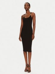 MICHAEL Michael Kors Sukienka dzianinowa MT482IL33D Czarny Slim Fit. Czarne sukienki damskie MICHAEL Michael Kors, bez wzorów, z dzianiny, bez ramiączek. Za 929.99 zł.