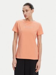 Guess T-Shirt V3BI11 J1314 Pomarańczowy Regular Fit. Brązowe t-shirty damskie Guess, m, z aplikacjami, z bawełny, bez kołnierzyka. Za 89.99 zł.