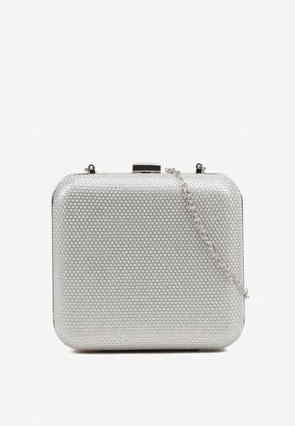 Srebrna Cyrkoniowa Torebka Kopertówka z Dodatkowym Łańcuszkiem Realessa. Szare torebki klasyczne damskie Renee, z jeansu, małe, bez dodatków. Za 74.99 zł.