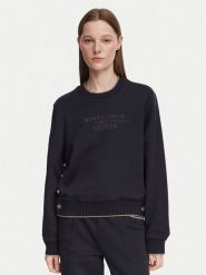 Guess Bluza W6YQ23 K5316 Granatowy Regular Fit. Niebieskie bluzy damskie Guess, l, z aplikacjami, z syntetyku, bez kaptura. Za 474.99 zł.
