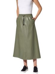 Heine Spódnica w kolorze khaki ze skóry syntetycznej rozmiar: 38. Brązowe spódnice damskie Heine, na co dzień, bez wzorów, ze skóry, midi. Za 138.87 zł.