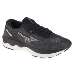 Buty do biegania damskie, Mizuno Wave Skyrise 3. Czarne obuwie sportowe damskie Mizuno, z gumy, bez zapięcia, do biegania, mizuno wave. Za 399.99 zł.