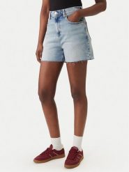 Tommy Jeans Szorty jeansowe DW0DW22694 Błękitny Straight Leg. Niebieskie szorty damskie Tommy Jeans, bez wzorów, z bawełny. Za 289.99 zł.