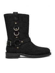 G-Star Raw Botki CEO-WI45-CHRISTIAN-01 Czarny. Czarne botki damskie G-Star Raw, z nubiku, retro, bez obcasa, na płaskiej podeszwie, bez zapięcia. Za 529.99 zł.