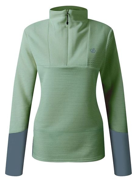 Dare 2b Koszulka funkcyjna "Iced" w kolorze zielono-szarym rozmiar: 46. Zielone koszulki damskie Dare 2b, bez wzorów, z materiału, bez kołnierzyka, bez ramiączek. Za 109.26 zł.