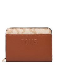 TOUS Portfel Kaos Icon 2002357343 Brązowy. Brązowe portfele damskie tous, bez wzorów, ze skóry. Za 479.99 zł.