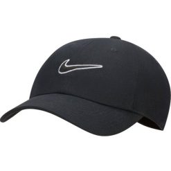 Czapka Z Daszkiem Z Logo Klubu. Czarne czapki z daszkiem damskie Nike, bez wzorów. Za 129.00 zł.