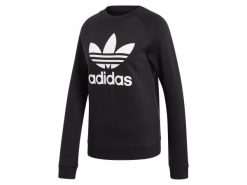 Bluza damska ADIDAS TRF CREW SWEAT 34. Czarne bluzy damskie Adidas, bez wzorów, z bawełny, bez kaptura. Za 249.00 zł.