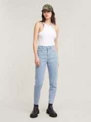 G-Star Dżinsy - Mom fit - w kolorze błękitnym rozmiar: W29/L30. Niebieskie jeansy damskie G-Star, z podwyższonym stanem. Za 278.66 zł.