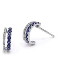 ATELIER DU DIAMANT Złote kolczyki-wkrętki z diamentami i szafirami rozmiar: onesize. Niebieskie kolczyki damskie ATELIER DU DIAMANT, z diamentem, złote. Za 1,492.99 zł.