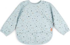 Śliniak z rękawami Happy Dots 6-18 m niebieski. Niebieskie śliniaki Done by deer, bez wzorów. Za 99.00 zł.