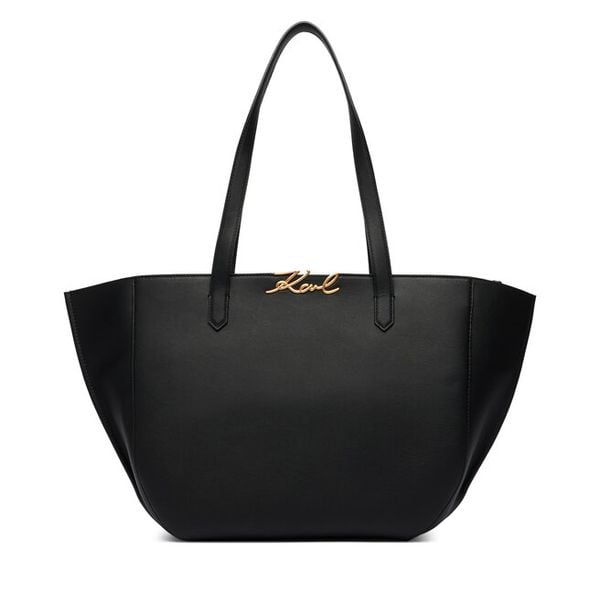 Torebka KARL LAGERFELD. Czarne shopper bag KARL LAGERFELD, bez wzorów, bez dodatków. Za 1,749.00 zł.
