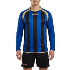 Kurtka Treningowa Running KIT RIAD ML Niebieska-Czarna. Czarne kurtki sportowe damskie LEGEA, xl, bez wzorów, z bawełny, z kapturem. Za 80.00 zł.
