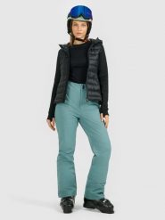 4F Spodnie narciarskie z szelkami membrana Dermizax 20000 damskie - oliwkowe XL. Brązowe spodnie sportowe damskie 4F, na zimę, xl, bez wzorów, z materiału, narciarskie, Dermizax. Za 799.99 zł.