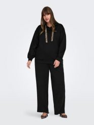 ONLY Bluza w kolorze czarnym rozmiar: L-50/52. Czarne bluzy damskie Only, l, bez wzorów, z kapturem. Za 113.99 zł.