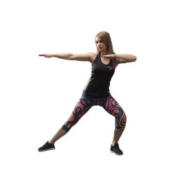 Damskie legginsy 3/4 Dorawon Mosaique. Niebieskie legginsy damskie DORAWON, bez wzorów. Za 425.00 zł.