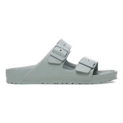 Birkenstock Arizona EVA Pure Sage Klapki damskie. Zielone klapki damskie Birkenstock, bez wzorów, z tworzywa sztucznego, bez obcasa, bez zapięcia. Za 219.99 zł.